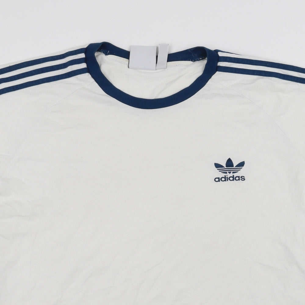 adidas Mens White    T-Shirt Size L