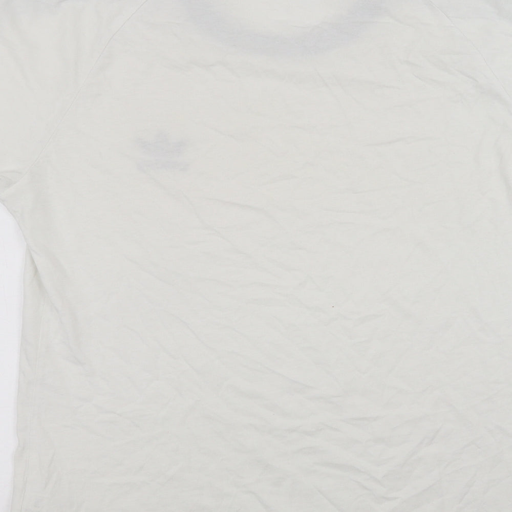 adidas Mens White    T-Shirt Size L