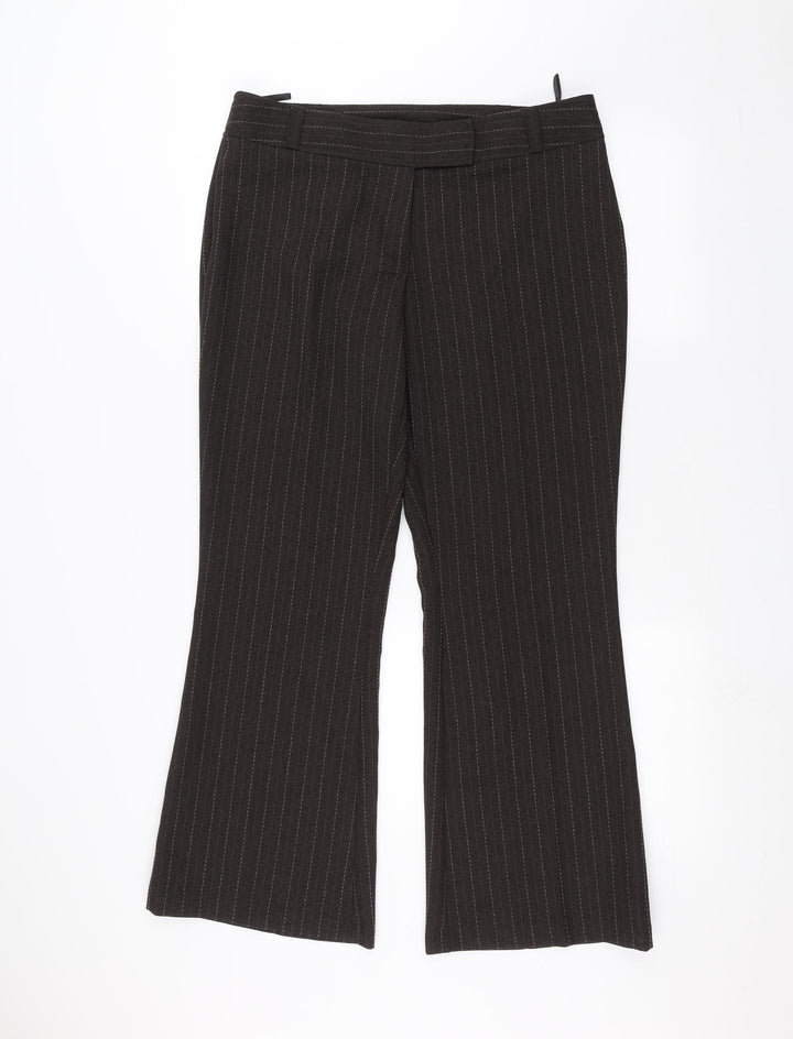 F&F Womens Brown   Trousers  Size 14 L26 in