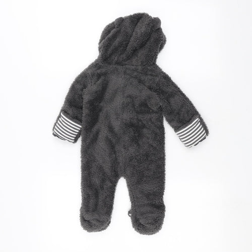 George Baby Grey Solid  Babydoll One Piece Size 3-6 Months