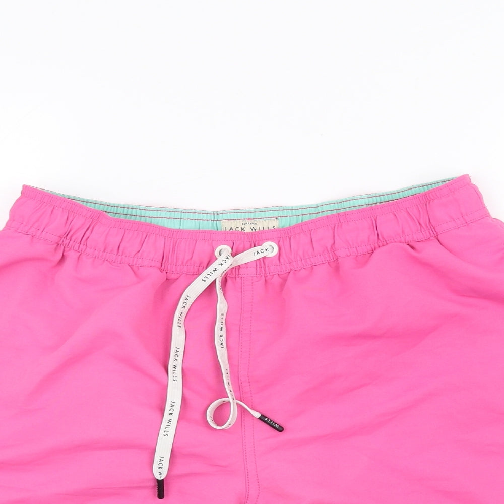 Jack Wills Mens Pink   Sweat Shorts Size M - swim short
