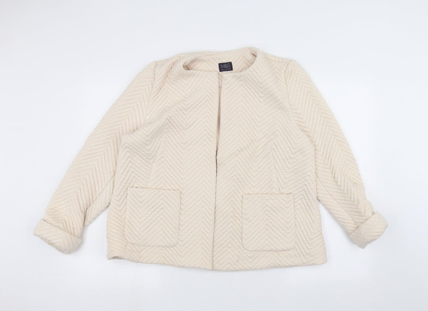 Marks and Spencer Womens White   Jacket  Size 16