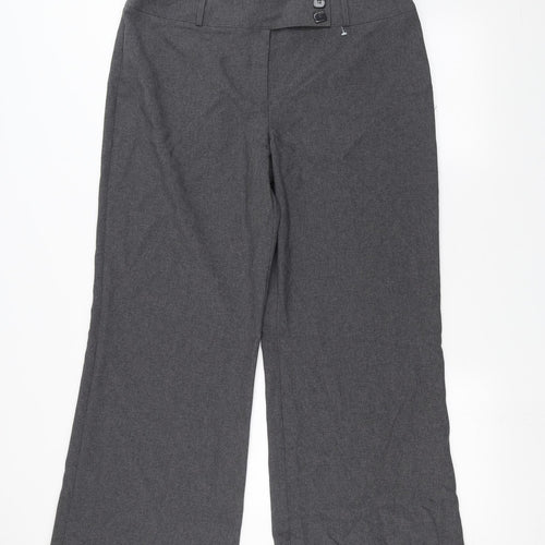 La Moda Womens Grey   Trousers  Size 16 L27 in