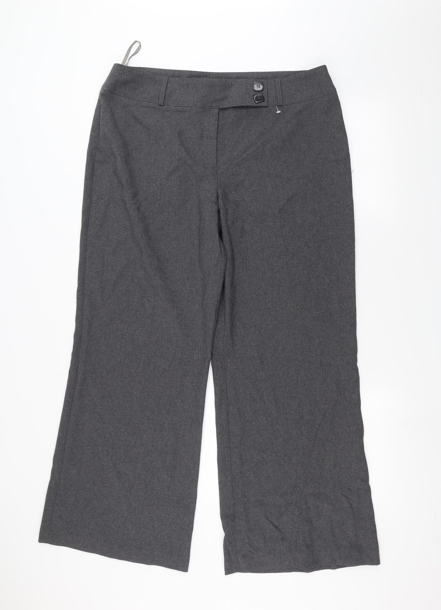 La Moda Womens Grey   Trousers  Size 16 L27 in