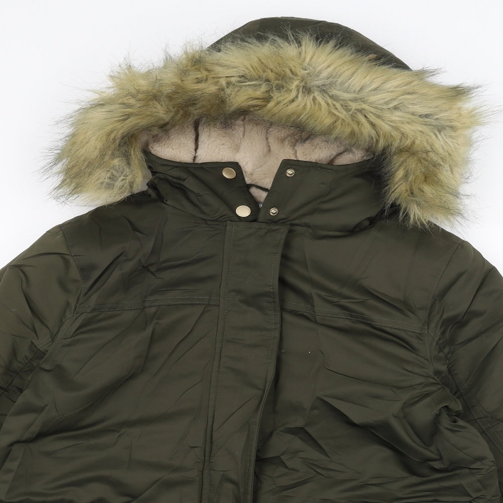 Nutmeg Womens Green   Parka Coat Size 8