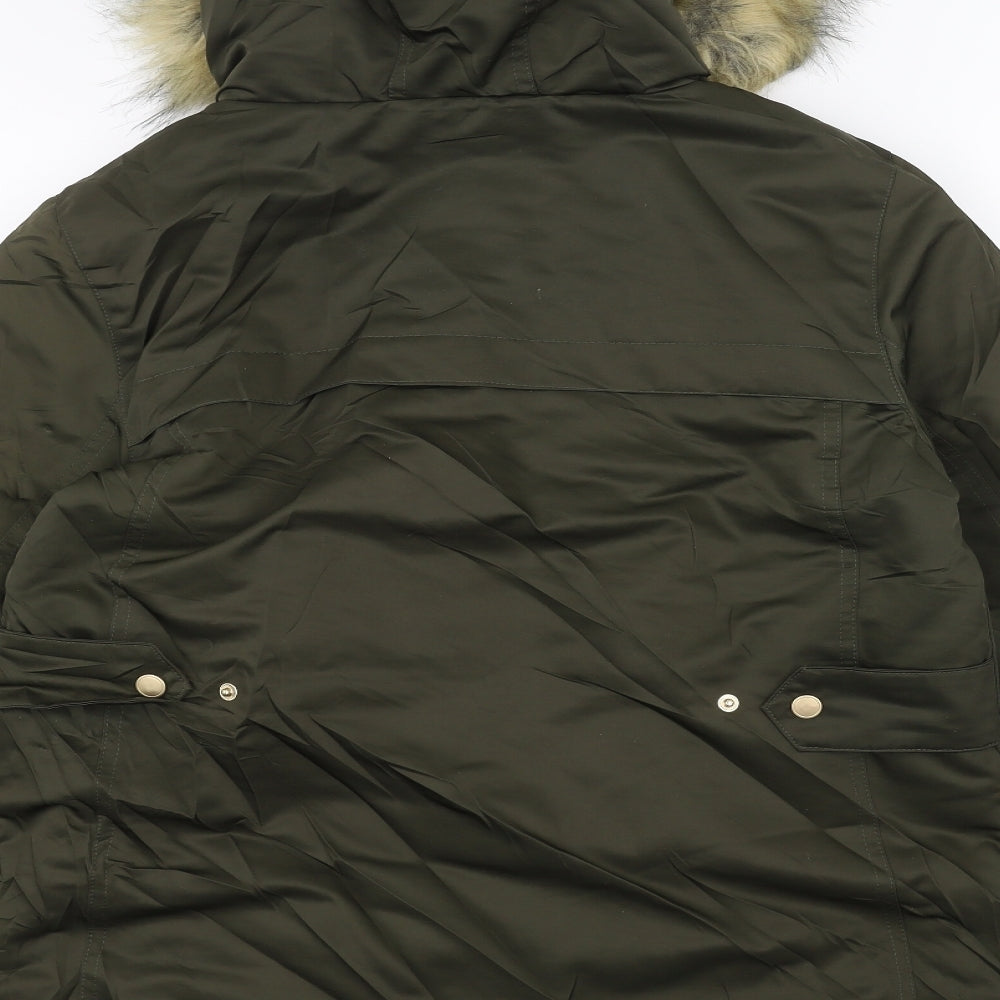 Nutmeg Womens Green   Parka Coat Size 8