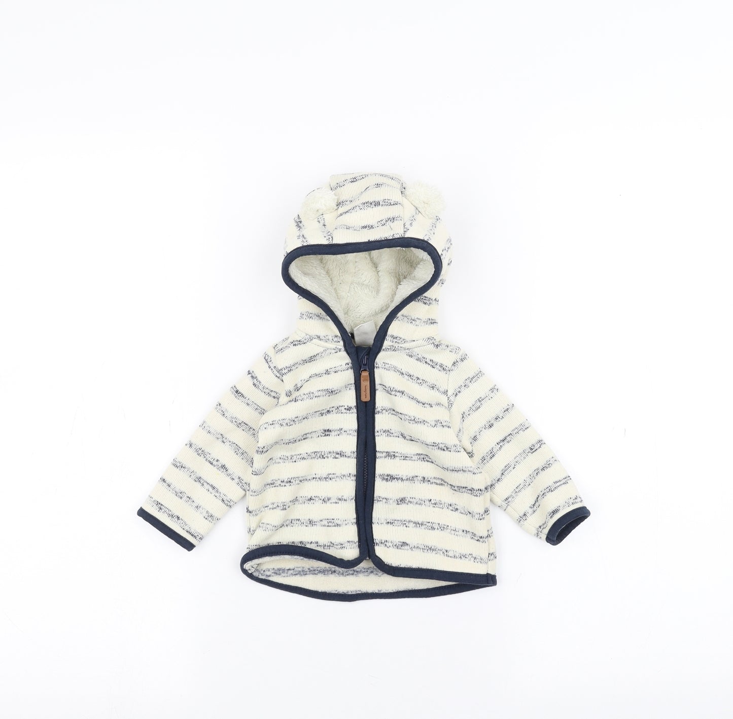 H&M Baby White Striped  Jacket  Size 3-6 Months