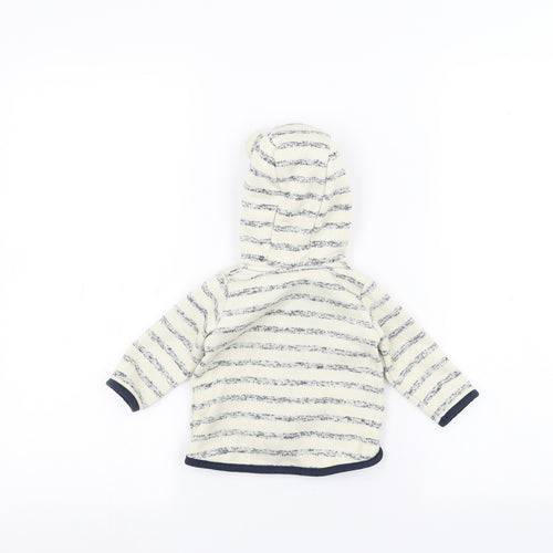 H&M Baby White Striped  Jacket  Size 3-6 Months