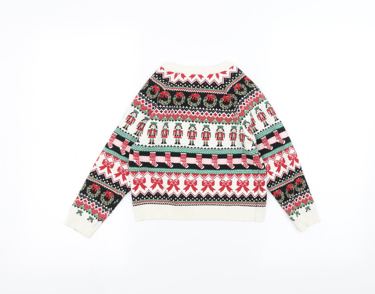 TU Boys White   Pullover Jumper Size 6 Years  - Christmas jumper