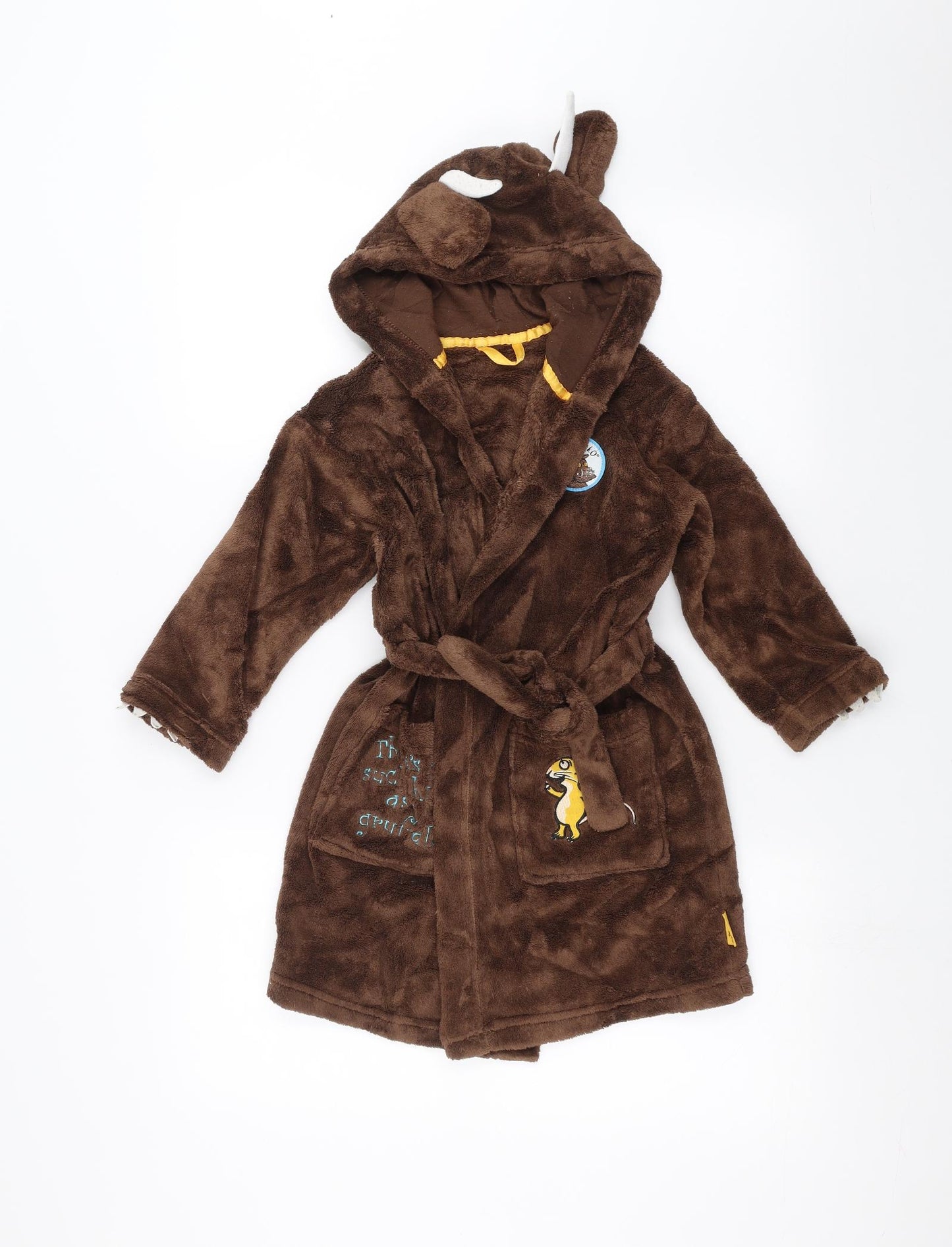 Marks and Spencer Boys Brown Solid   Robe Size 4-5 Years  - THE GRUFFALO