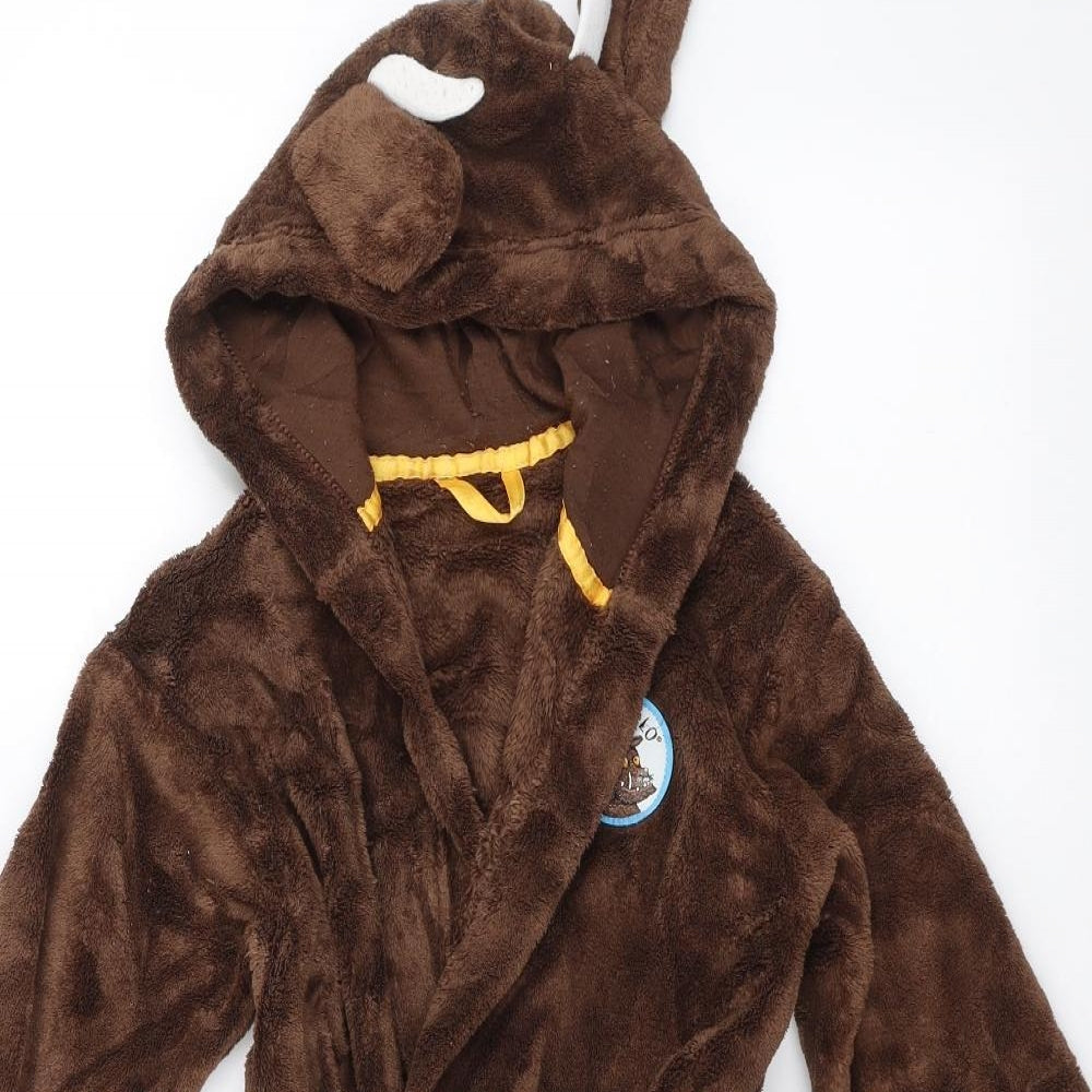 Marks and Spencer Boys Brown Solid   Robe Size 4-5 Years  - THE GRUFFALO
