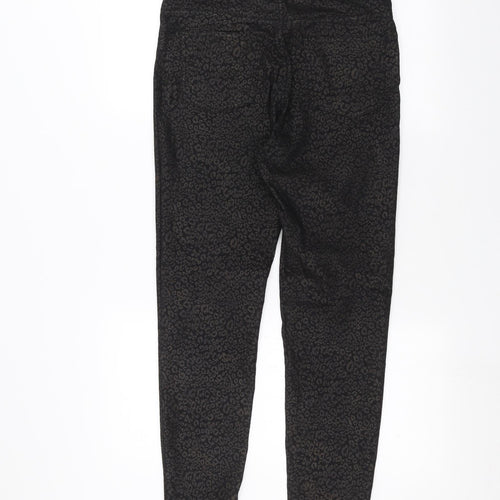 Marks and Spencer Womens Black Animal Print  Skinny Jeans Size 12 L27 in