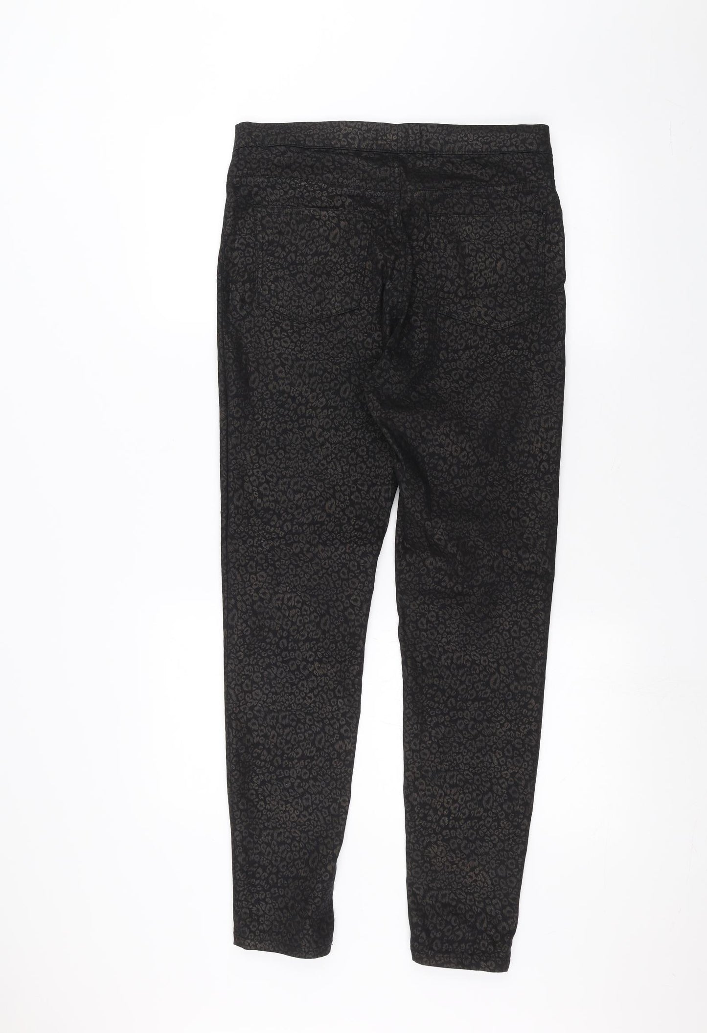 Marks and Spencer Womens Black Animal Print  Skinny Jeans Size 12 L27 in