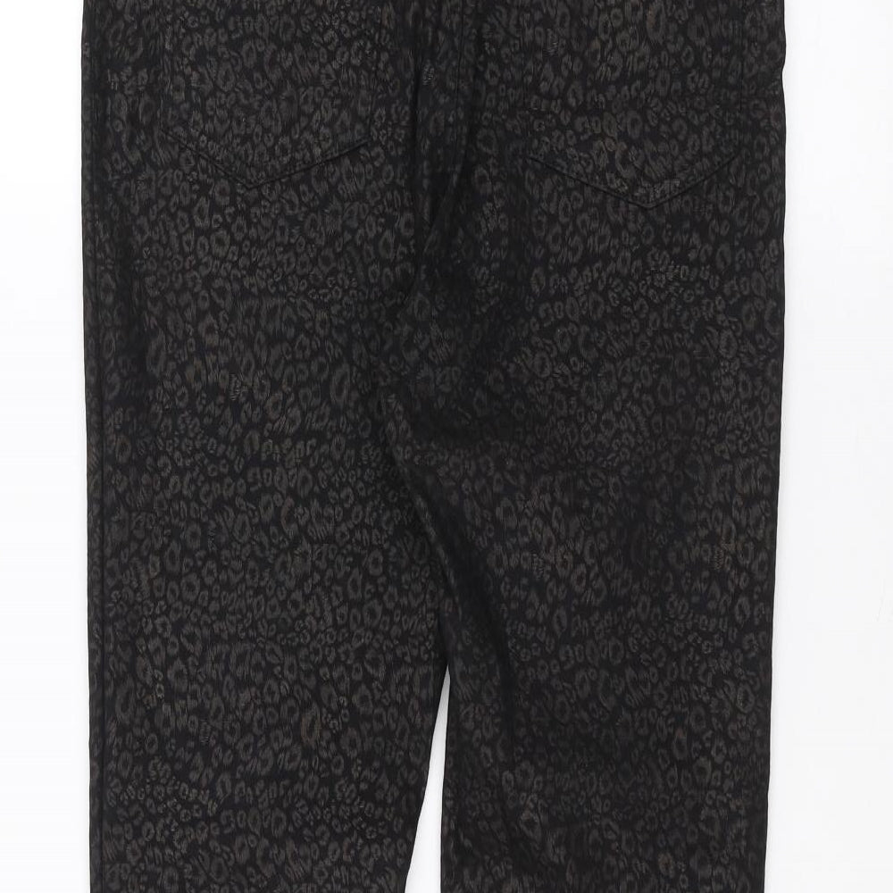 Marks and Spencer Womens Black Animal Print  Skinny Jeans Size 12 L27 in