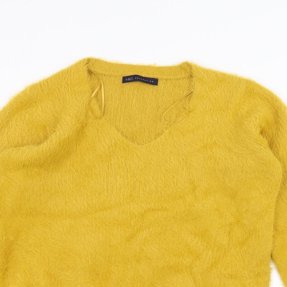 Marks and Spencer Womens Yellow   Pullover Jumper Size M