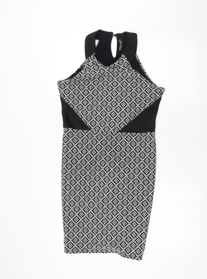 Select Womens Black   Pencil Dress  Size 14