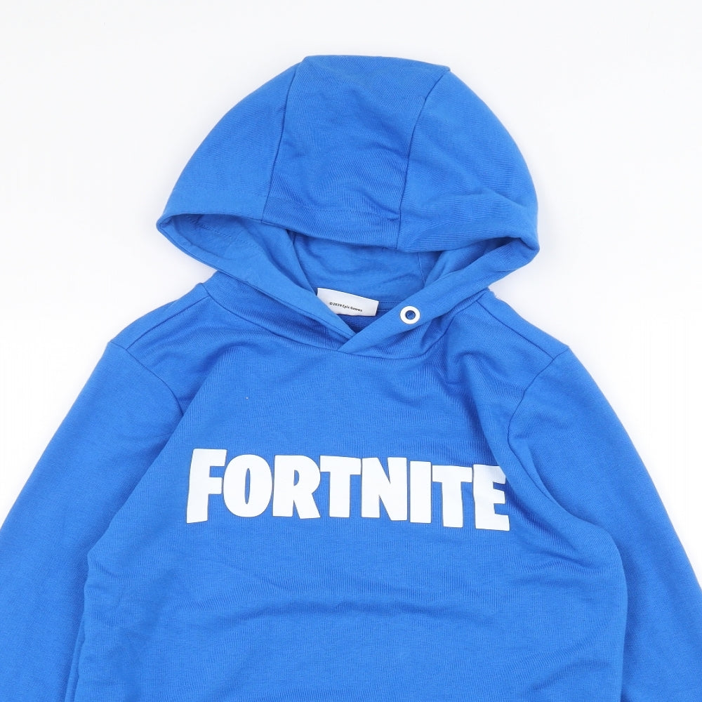 fortnite Boys Blue   Pullover Hoodie Size 11-12 Years  - Fortnite