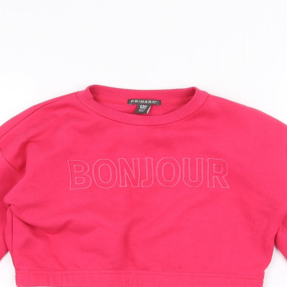 Primark Girls Pink   Pullover Jumper Size 8-9 Years