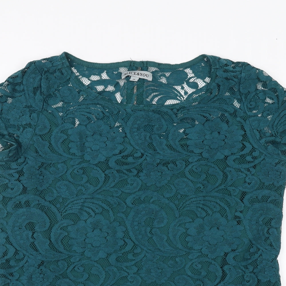 Alice & you Womens Blue   Basic T-Shirt Size 14