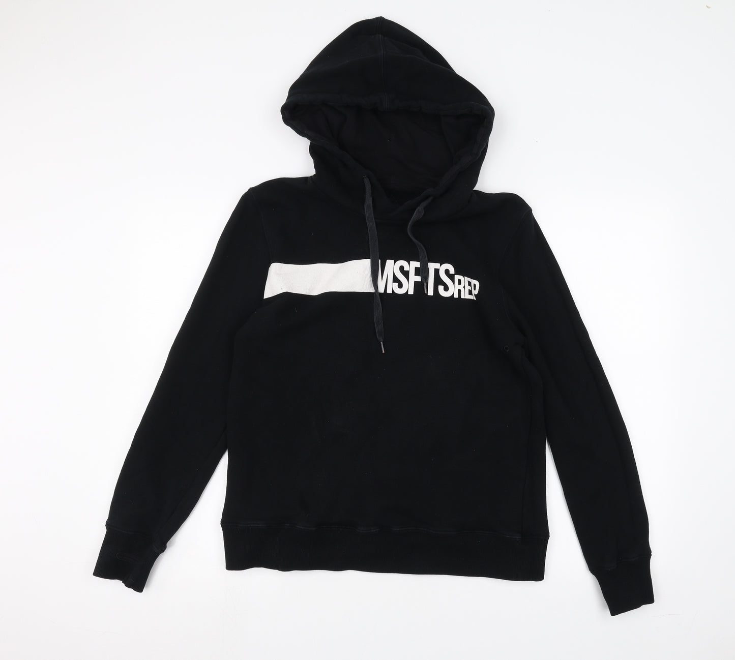 MSFTS Mens Black   Pullover Hoodie Size S