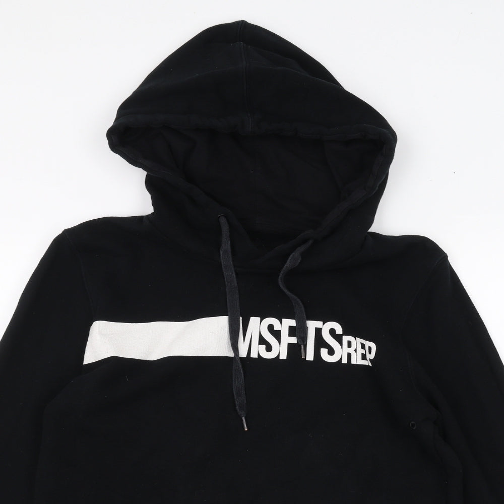 MSFTS Mens Black   Pullover Hoodie Size S