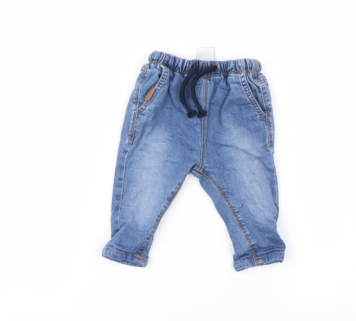 NEXT Baby Blue   Capri Jeans Size 3-6 Months  - TIE UP WAIST
