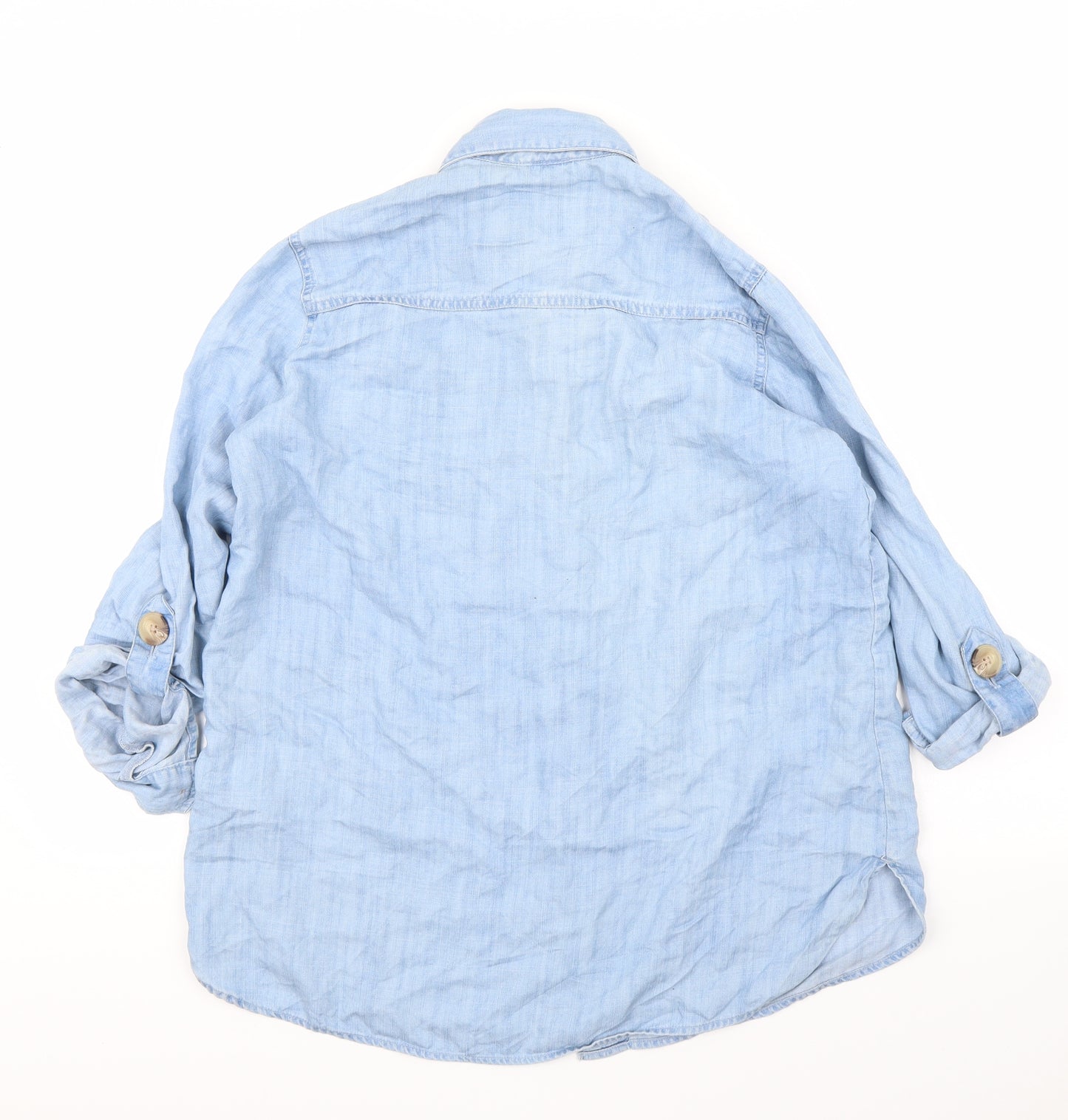 River Island Womens Blue   Basic Button-Up Size XS