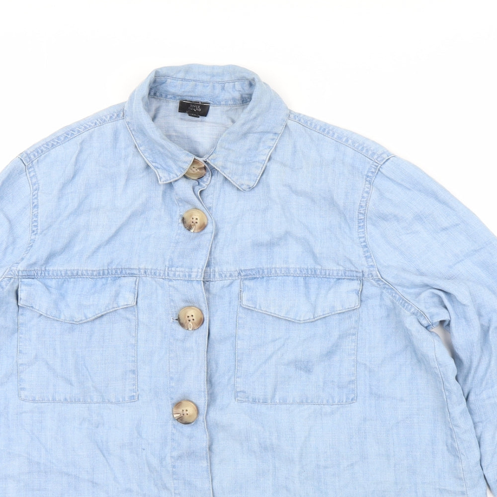 River Island Womens Blue   Basic Button-Up Size XS