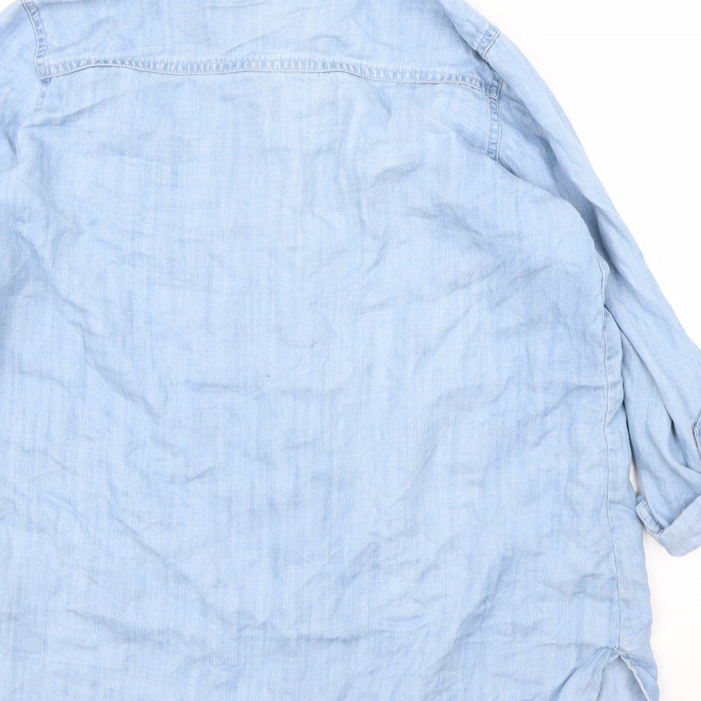 River Island Womens Blue   Basic Button-Up Size XS