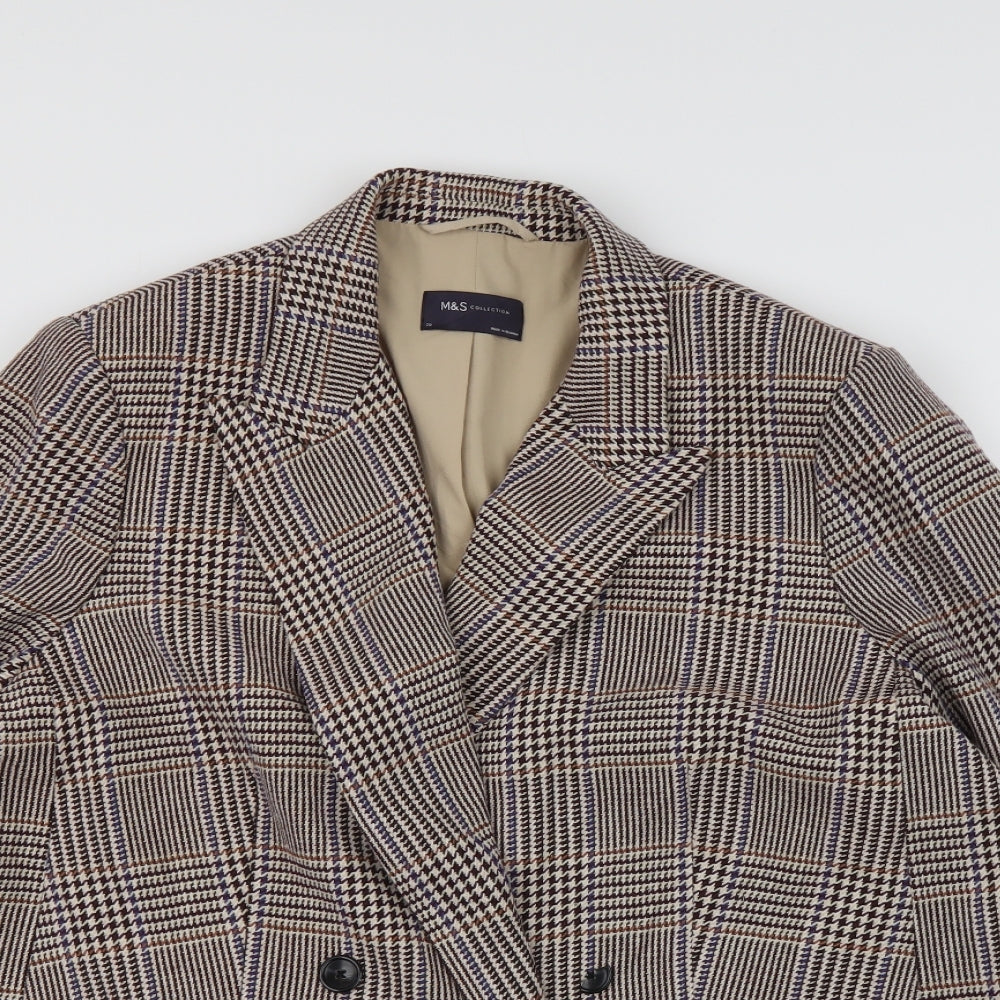 Marks and Spencer Mens Purple Check  Jacket Blazer Size 48