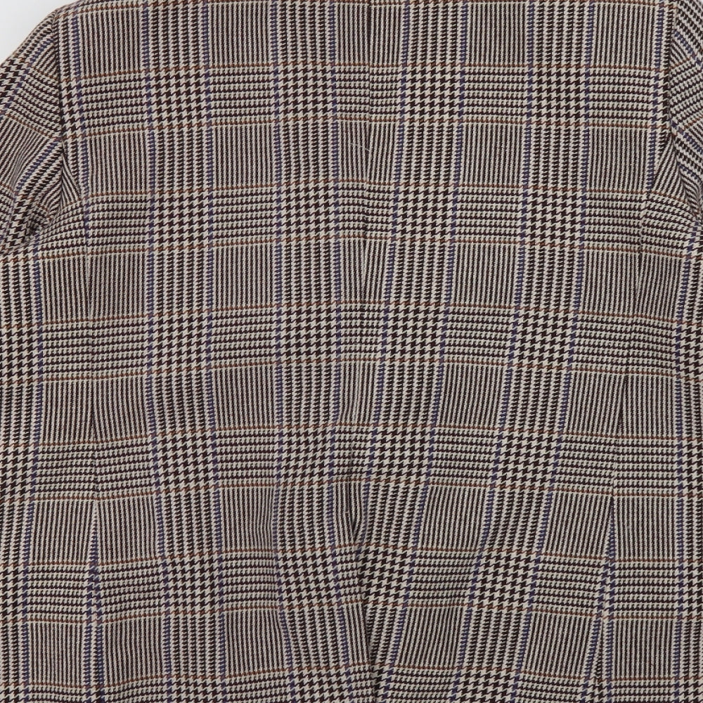 Marks and Spencer Mens Purple Check  Jacket Blazer Size 48