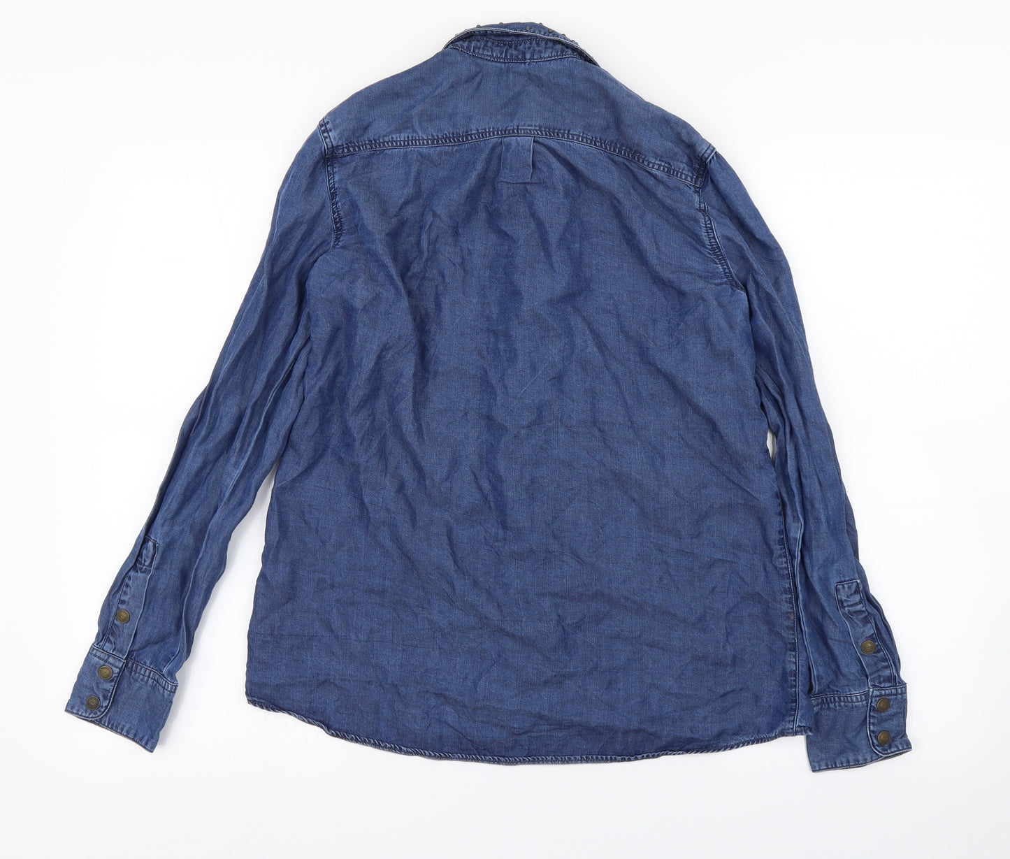 mango jeans Womens Blue   Basic Button-Up Size XS