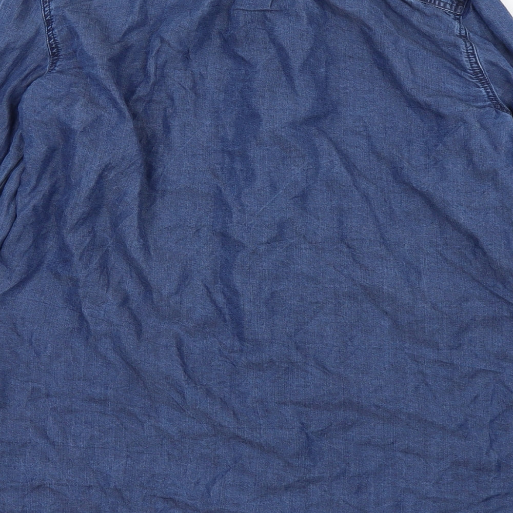 mango jeans Womens Blue   Basic Button-Up Size XS