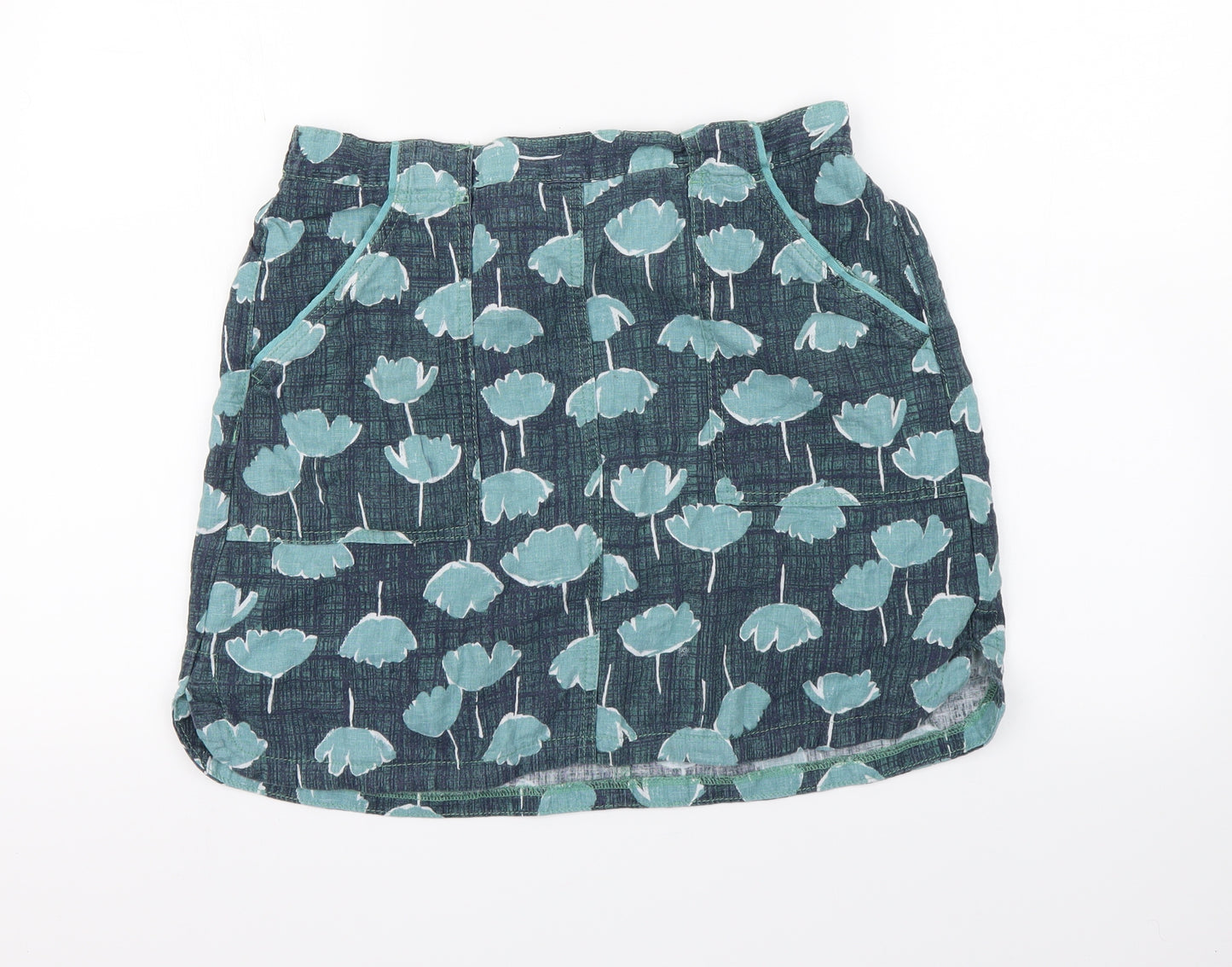 NEXT Womens Blue Floral  A-Line Skirt Size 14