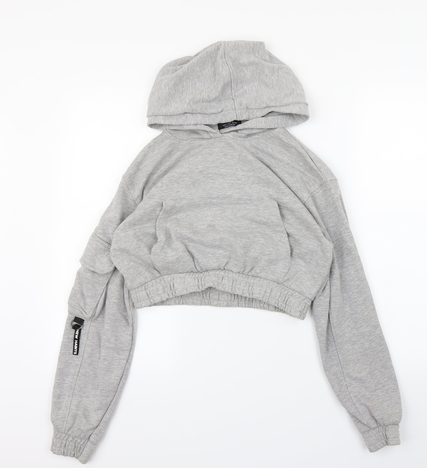Bershka Womens Grey   Pullover Hoodie Size M