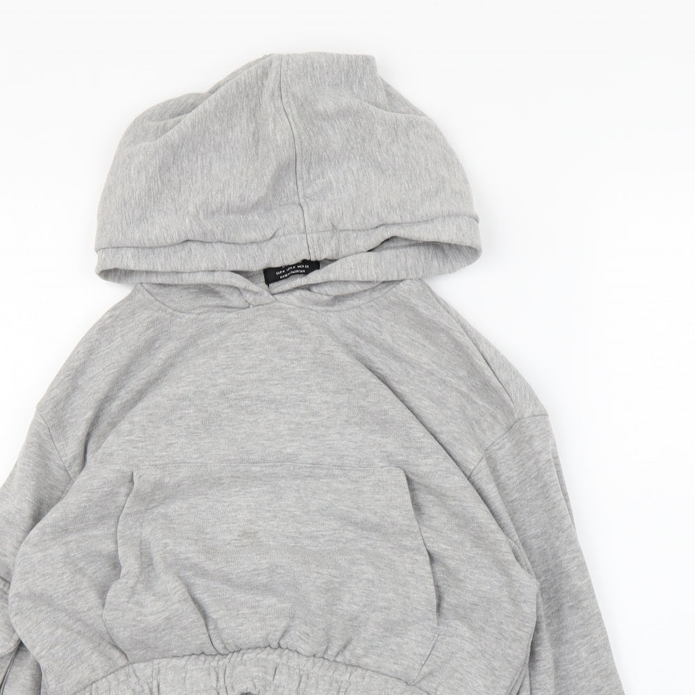 Bershka Womens Grey   Pullover Hoodie Size M