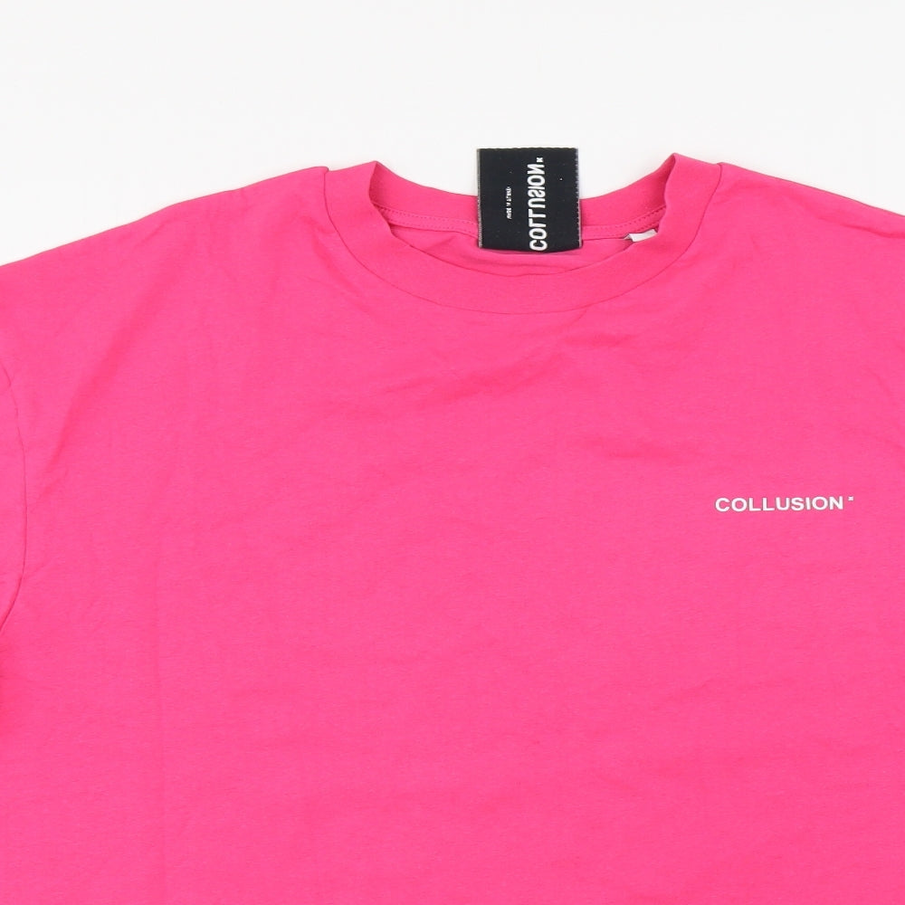 COLLUSION Mens Pink    T-Shirt Size M