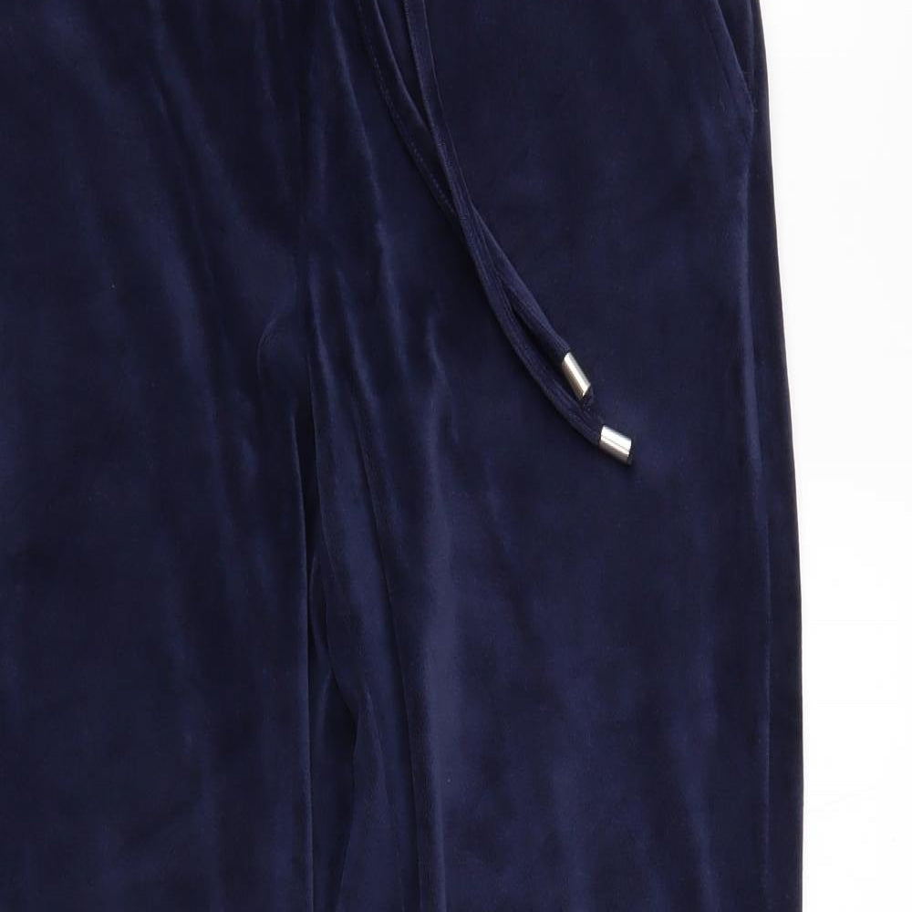GERGE Womens Blue Solid  Babydoll Lounge Pants Size 14