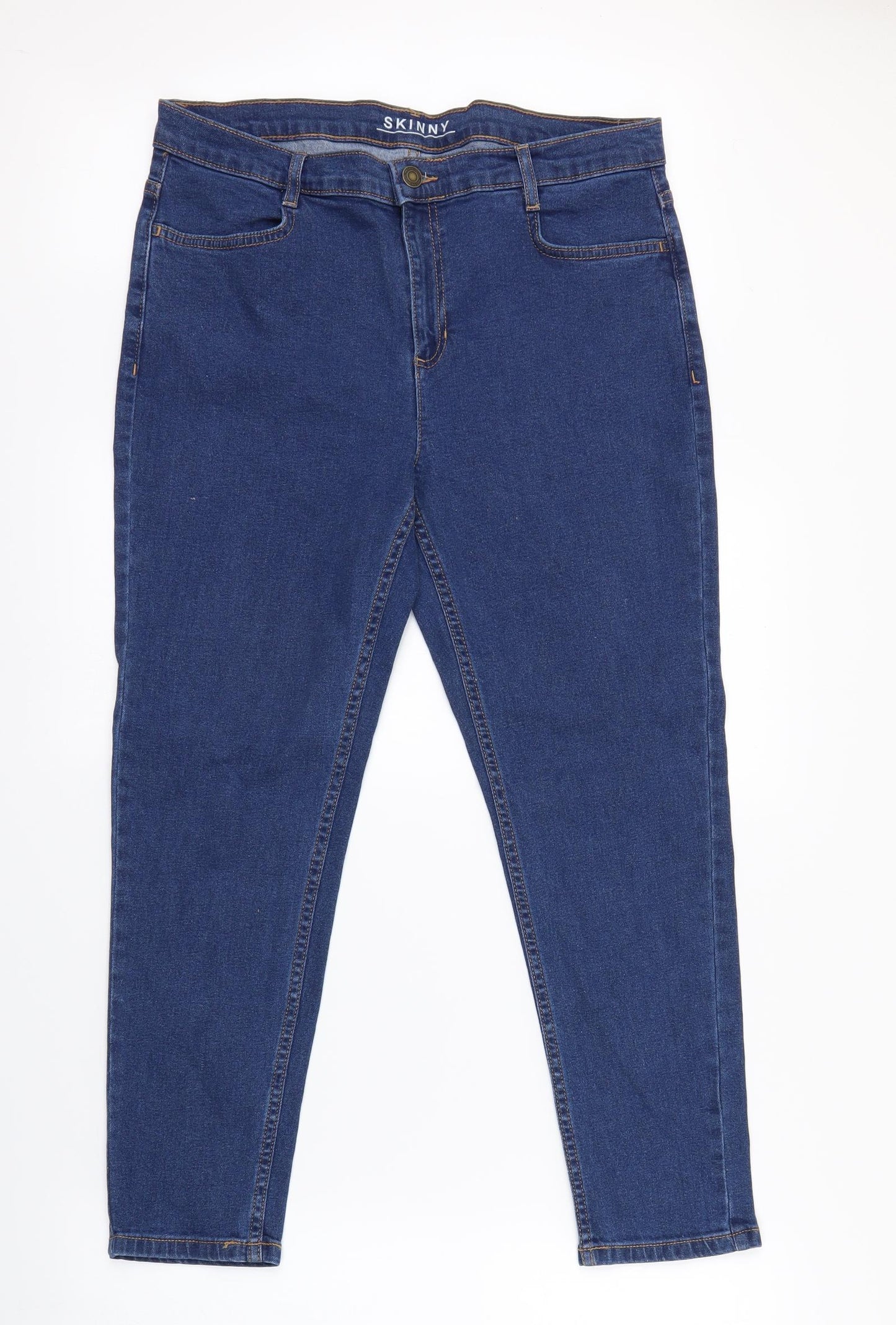 Marks and Spencer Womens Blue   Skinny Jeans Size 14 L25 in