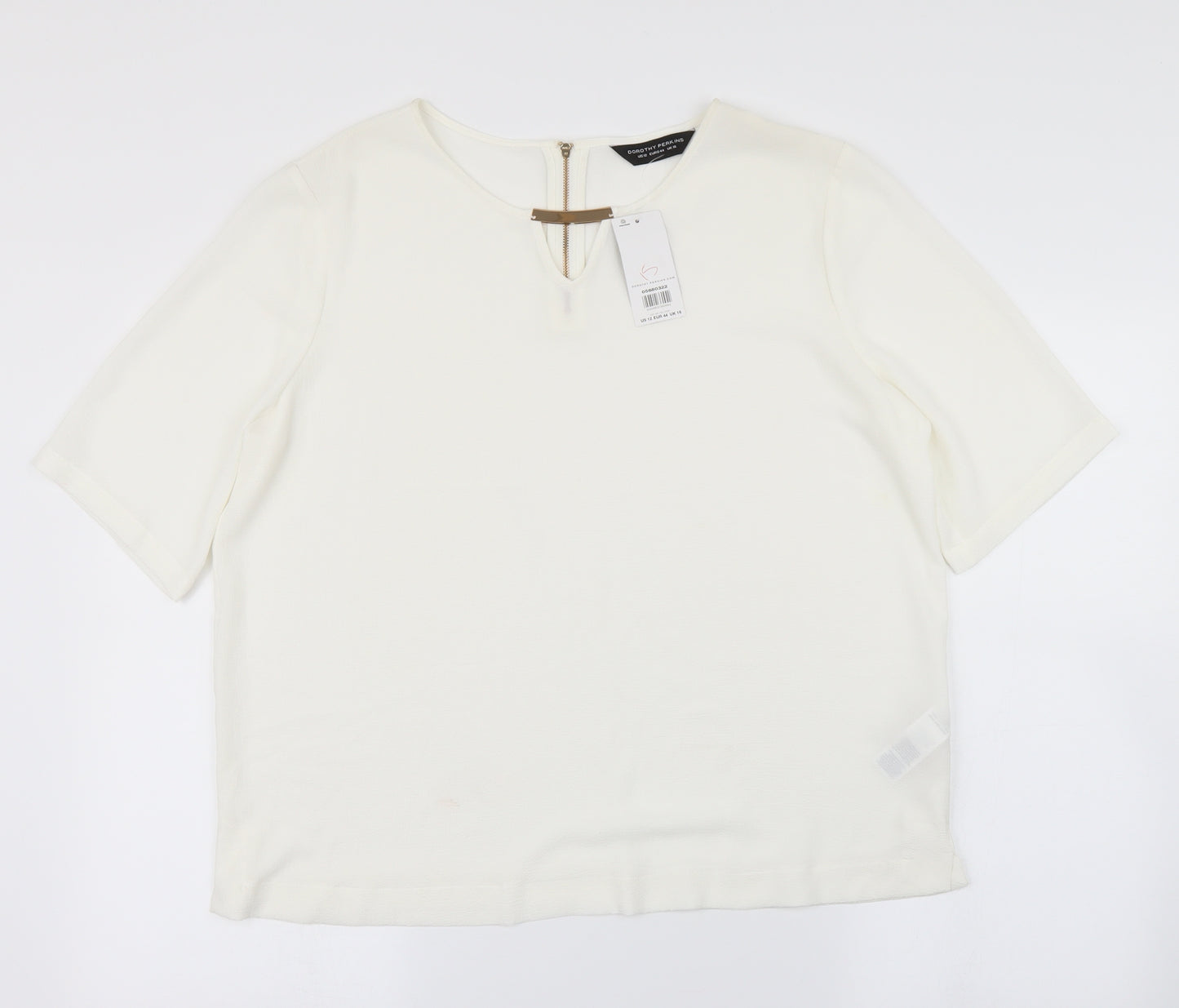 Dorothy Perkins Womens White   Basic Blouse Size 16