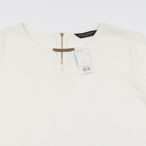 Dorothy Perkins Womens White   Basic Blouse Size 16