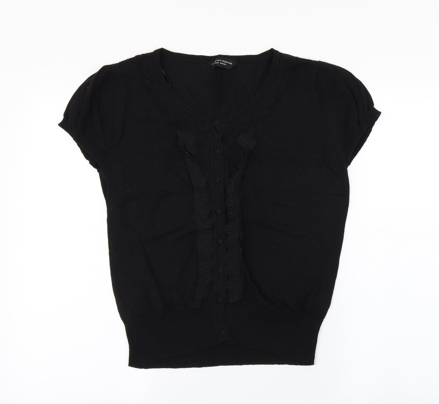 Dorthey Perkins Womens Black Floral  Basic Blouse Size 16