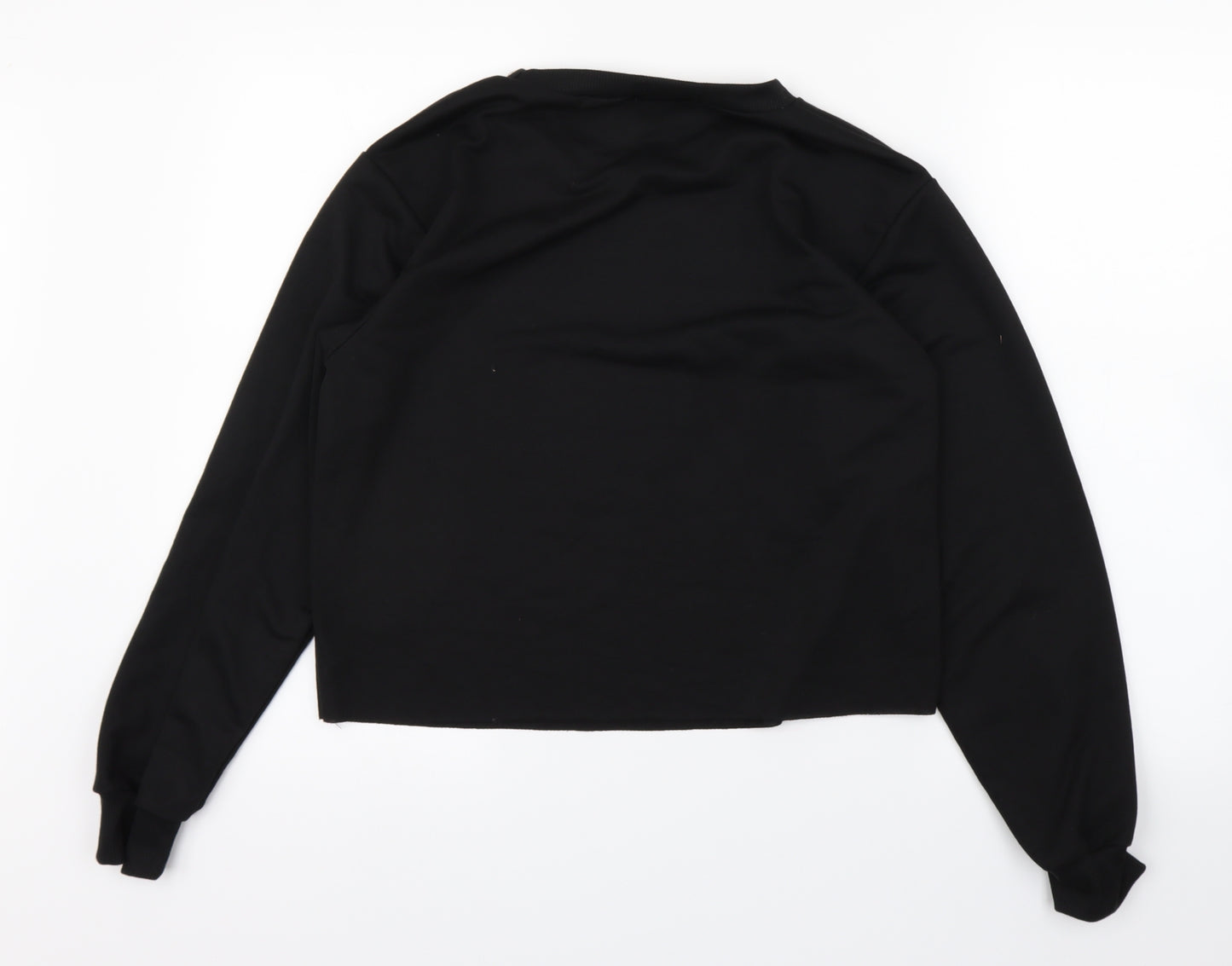 ROMWE Womens Black   Pullover Sweatshirt Size M