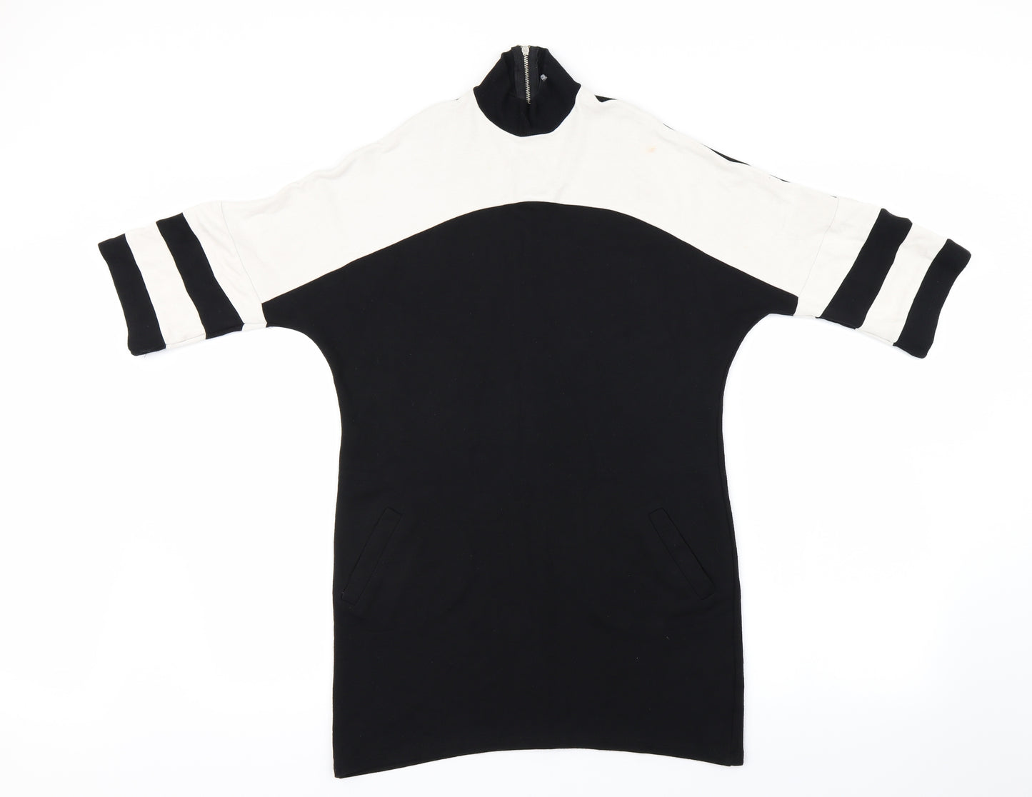 Select Womens Black Striped  Basic T-Shirt Size 10