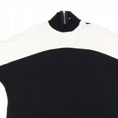 Select Womens Black Striped  Basic T-Shirt Size 10