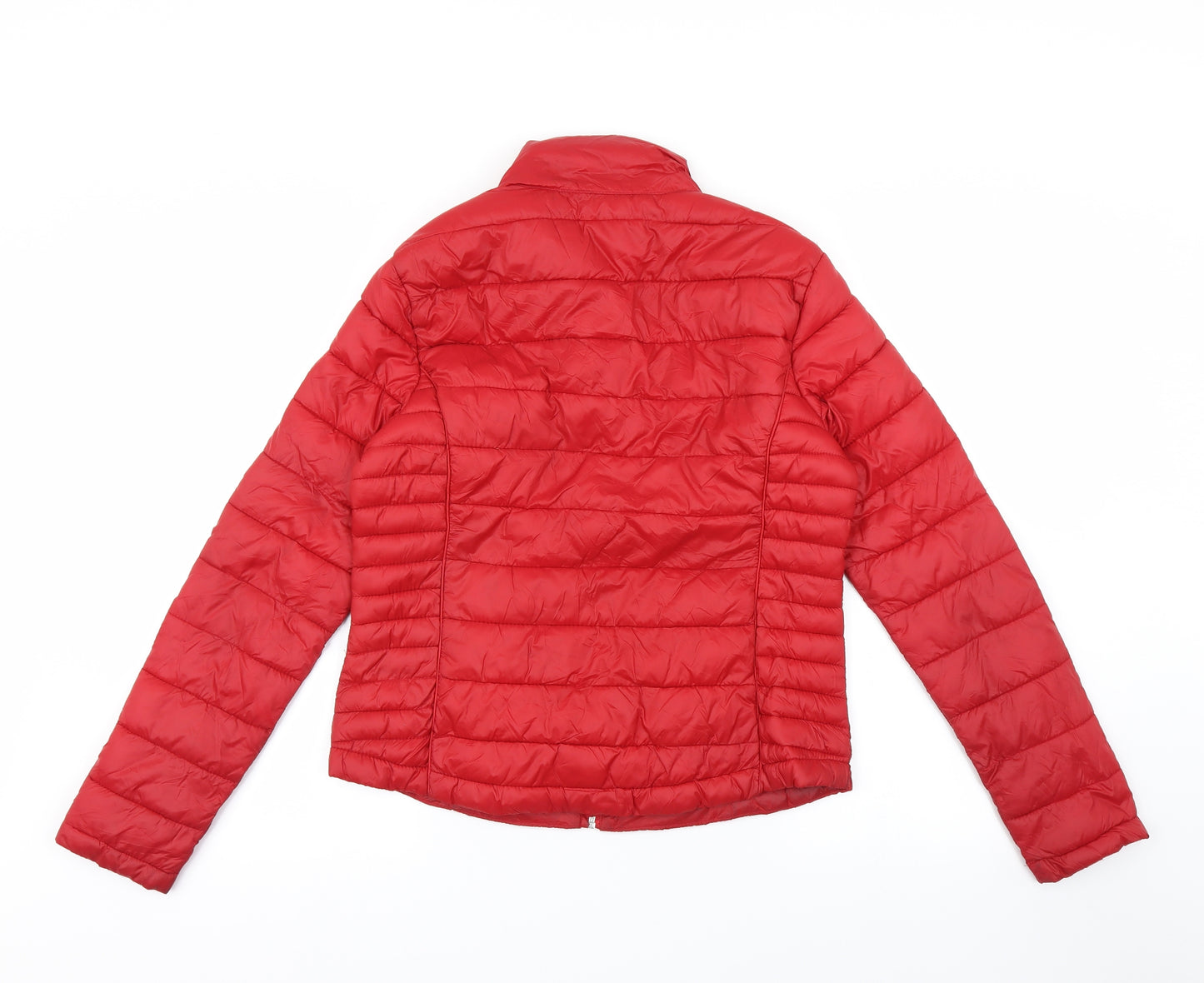 atmoshere Womens Red Striped  Puffer Jacket Coat Size M