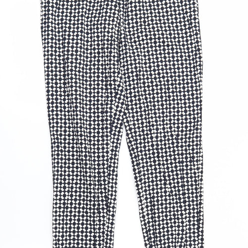 H&M Womens White Polka Dot  Trousers  Size 6 L26 in