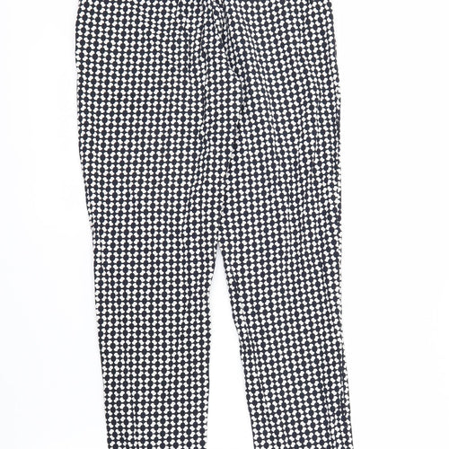 H&M Womens White Polka Dot  Trousers  Size 6 L26 in