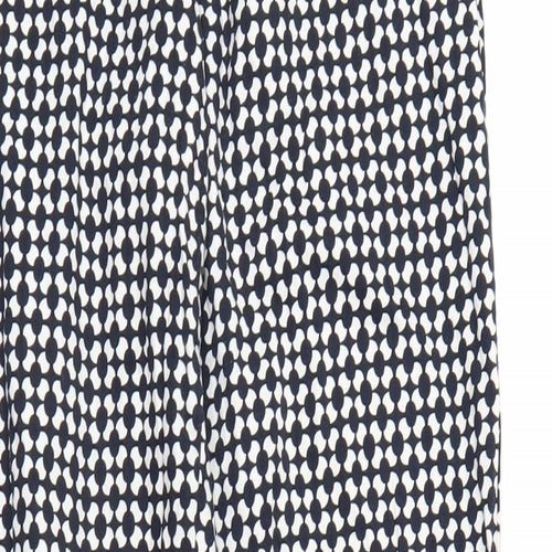 H&M Womens White Polka Dot  Trousers  Size 6 L26 in
