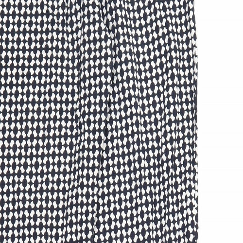 H&M Womens White Polka Dot  Trousers  Size 6 L26 in